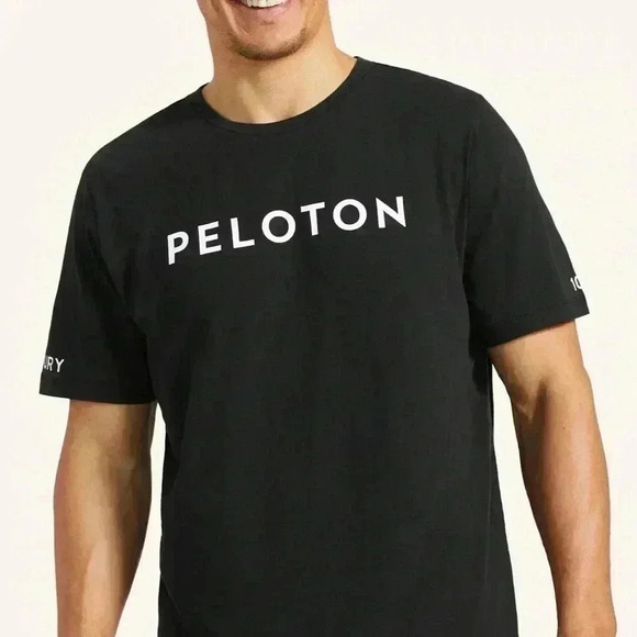 Peloton 100 ride milestone black tshirt size S unisex - Picture 1 of 7